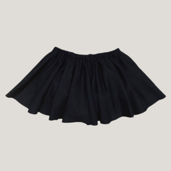 PENNY l Twirl Skirt I BLACK LINEN