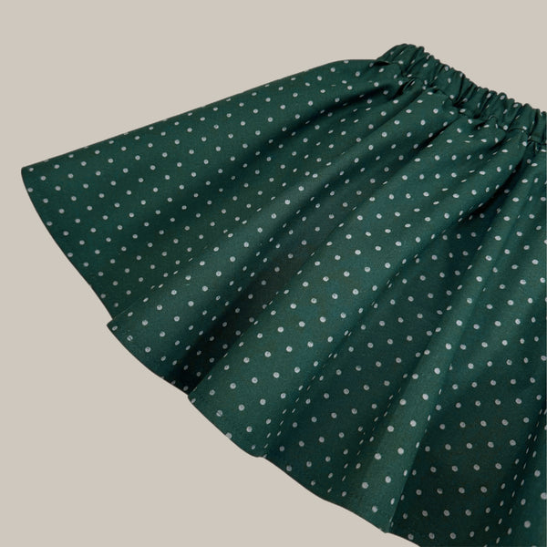 PENNY l Twirl Skirt I EVERGREEN DOT