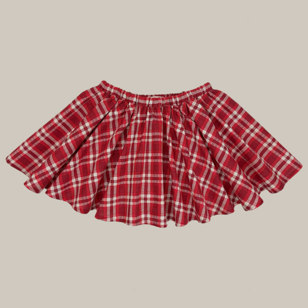 PENNY l Twirl Skirt I RED SANTA PLAID